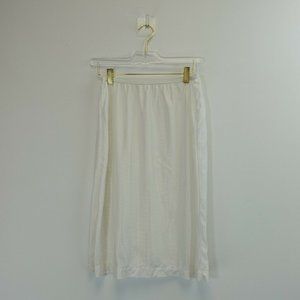 Vintage MARDOR Half Slip‎ Skirt Women Large White Nylon Tricot Bow Applique 70s
